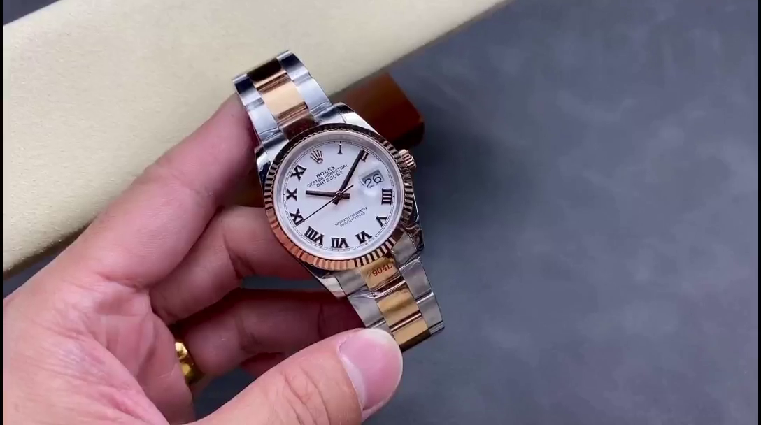 Replica Rolex Datejust 36 Oystersteel and Everose Gold m126231 0016 - QualitySwissReplica