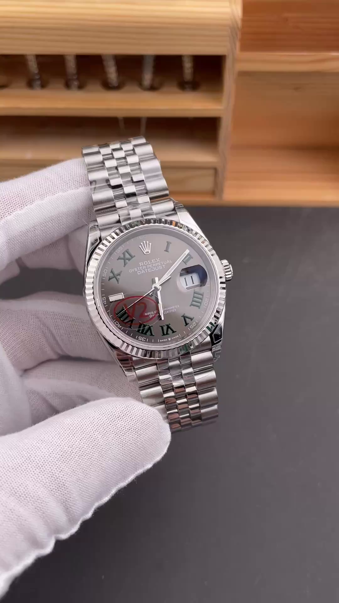 Replica Rolex Datejust 126234 Slate Grey Wimbledon Dial 36MM Unisex Watch - QualitySwissReplica