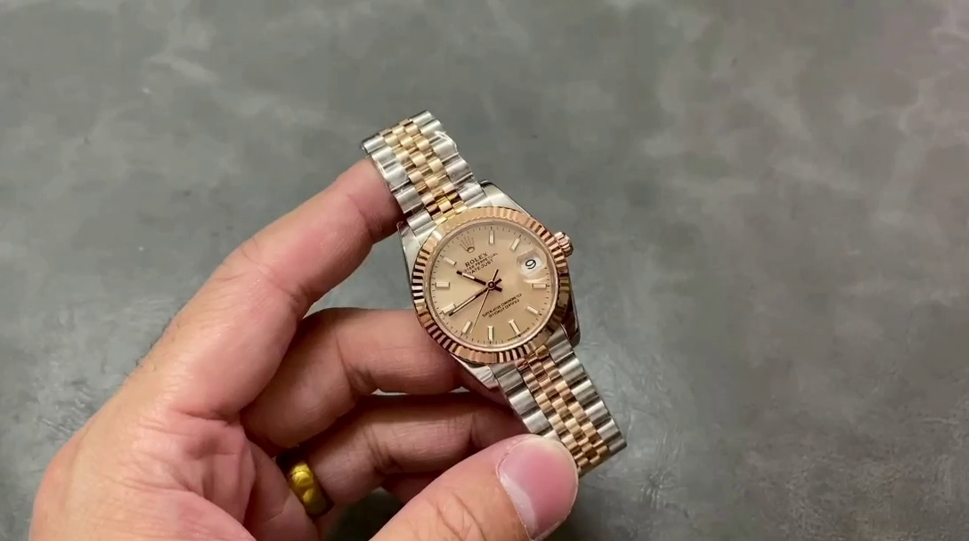 Replica Rolex Datejust 31mm Stainless Steel and Rose Gold m278271 0010 Rose Index Jubilee ladies watch - QualitySwissReplica