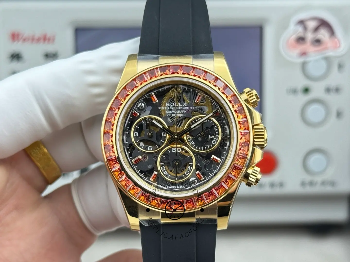 Replica 1:1 Clone Rolex Daytona Cosmograph Sapphire Bezel 116588SACO Skeleton Dial - QualitySwissReplica