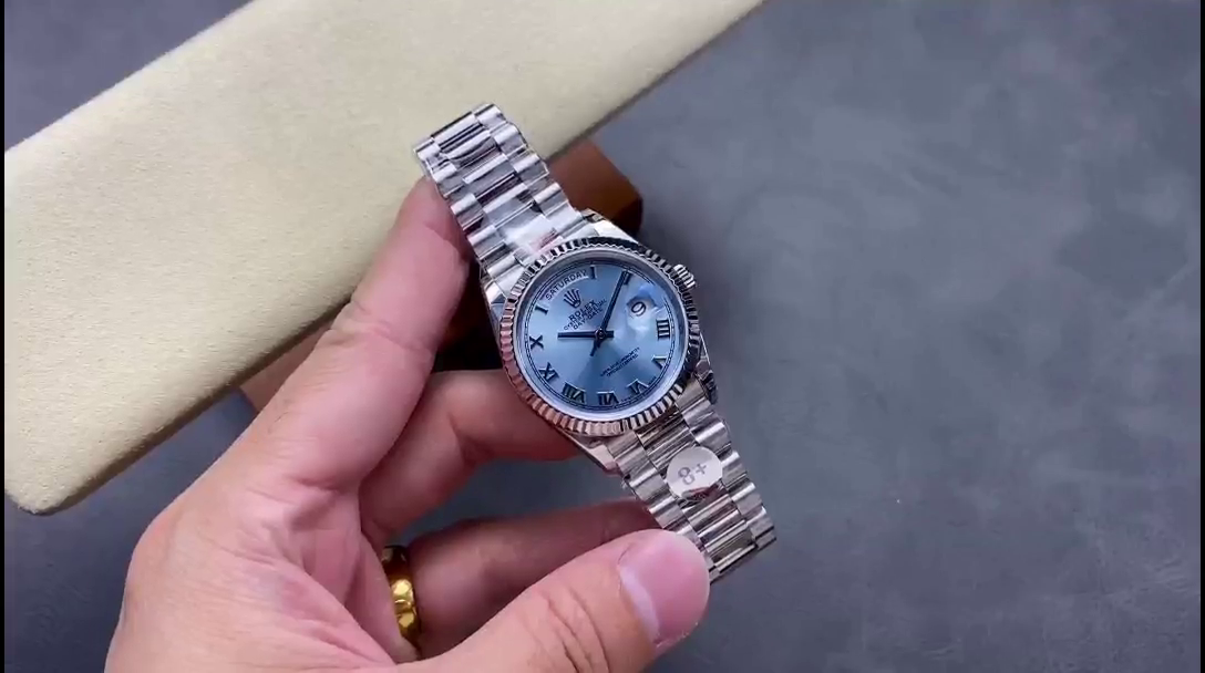 Replica Rolex Day Date 128236 0018 Ice Blue Roman Dial - QualitySwissReplica
