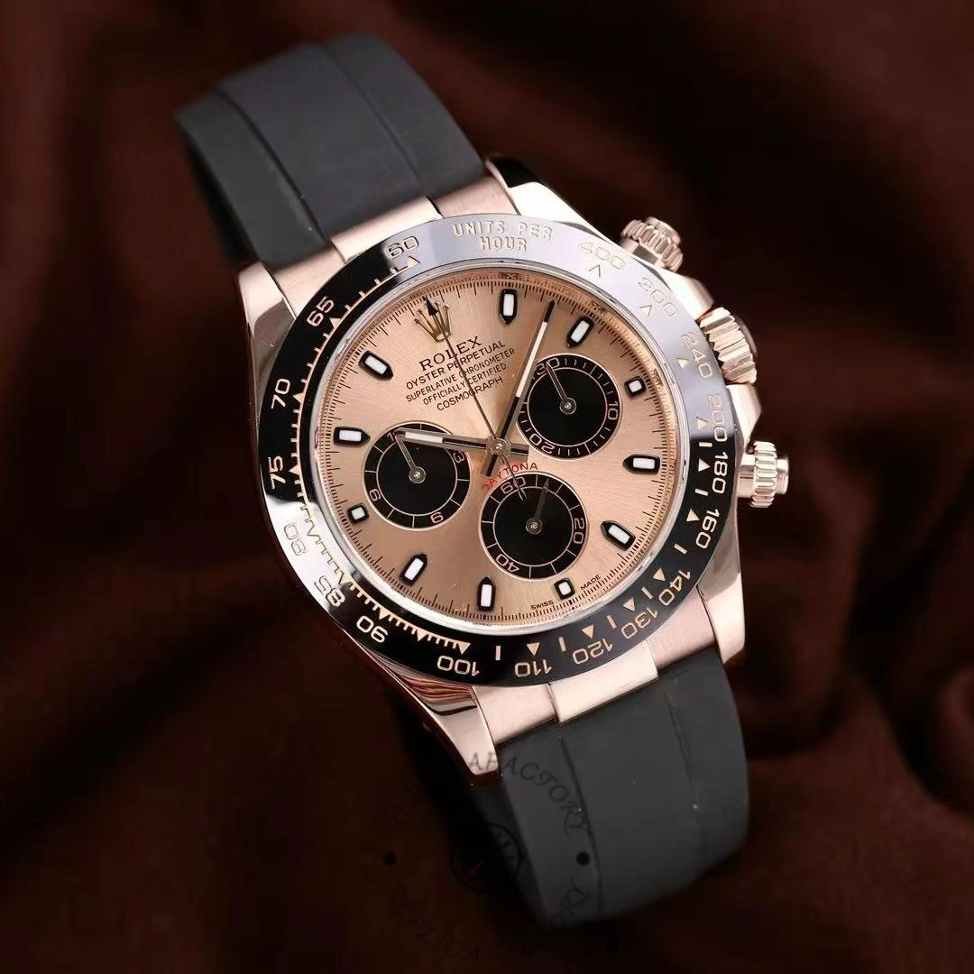 Replica Rolex Cosmograph Daytona 116515LN Black Pink Dial 40mm Mens Watch - QualitySwissReplica