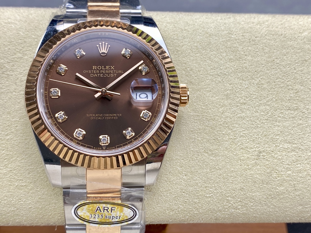 Replica Rolex Datejust 126331 0003 Chocolate Diamond Oyster 41mm Steel - QualitySwissReplica