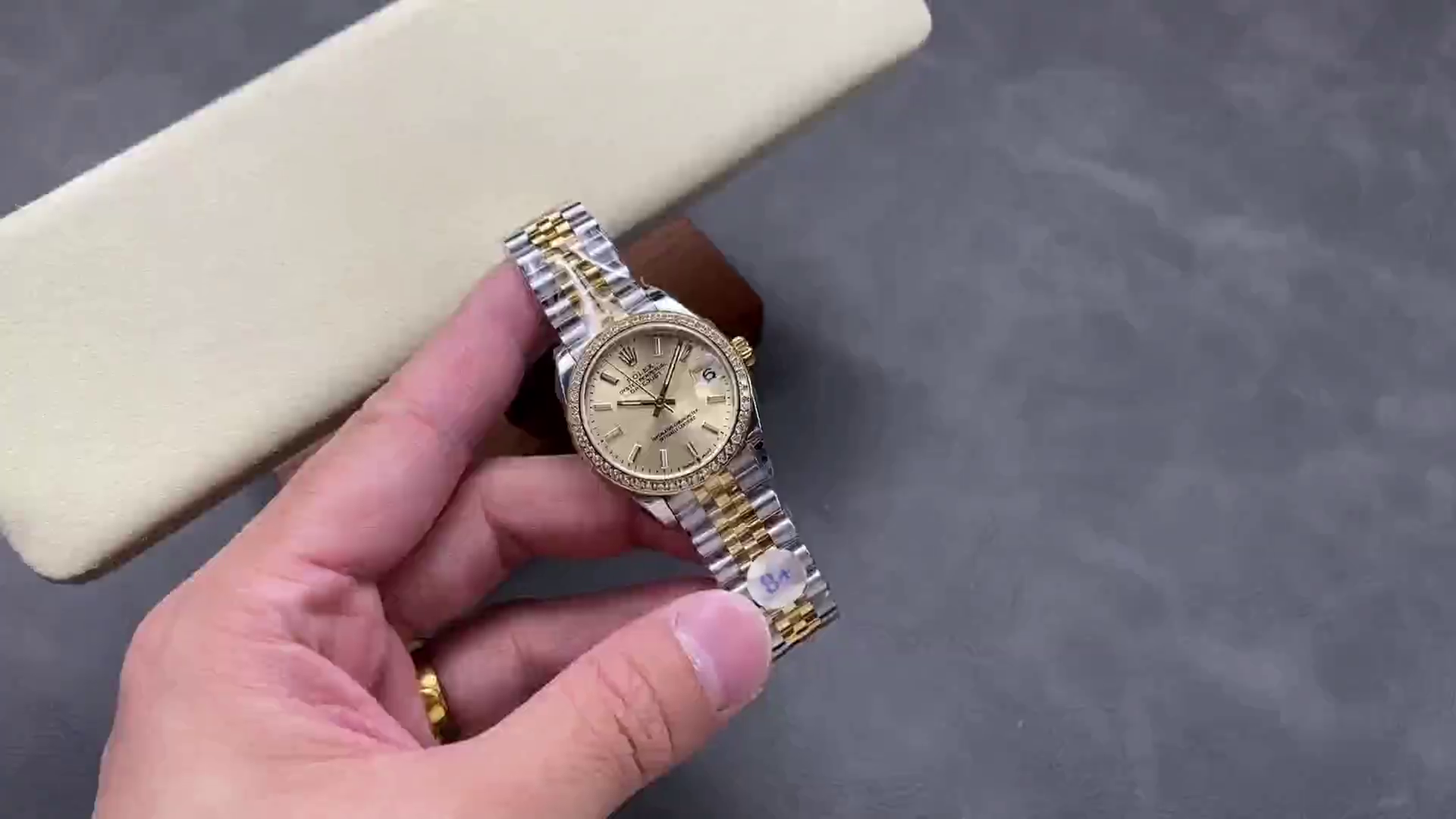 Replica Rolex Datejust 31mm Stainless Steel and Yellow Gold 278383RBR 0014 Champagne Index Jubilee - QualitySwissReplica