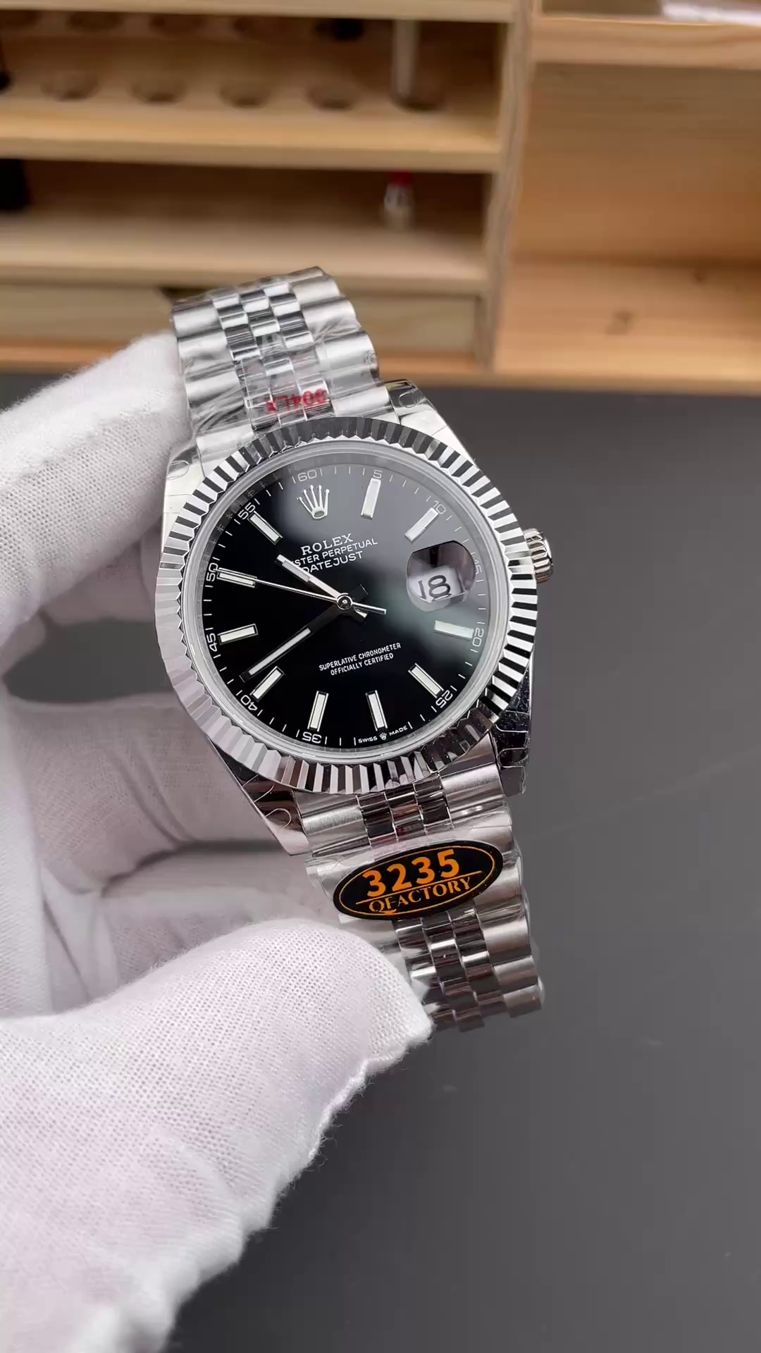 Replica Rolex Datejust 41mm Stainless Steel 126334 0018 Black Index Jubilee - QualitySwissReplica