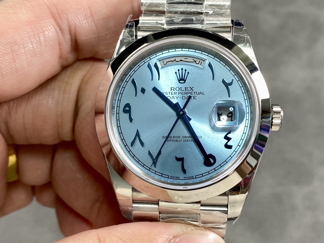 Replica Rolex Day Date President Blue Arabic Dial Dial M228206 0025 Men's Watch - QualitySwissReplica