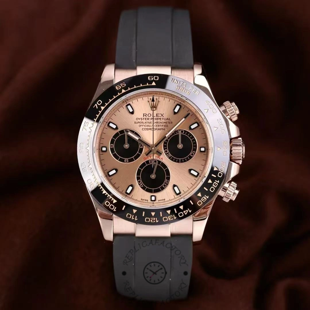 Replica Rolex Cosmograph Daytona 116515LN Black Pink Dial 40mm Mens Watch - QualitySwissReplica