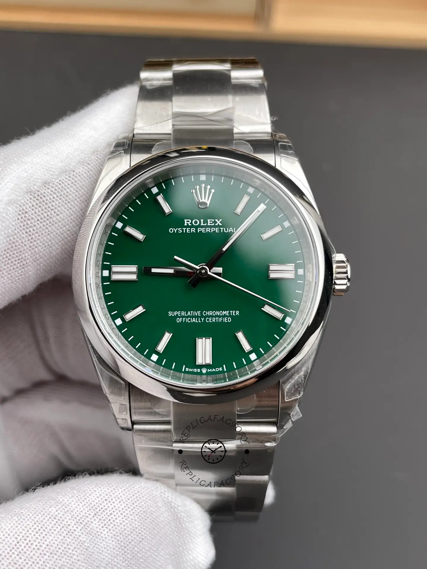 Replica Rolex Oyster Perpetual 36mm 126000 Green Dial - QualitySwissReplica
