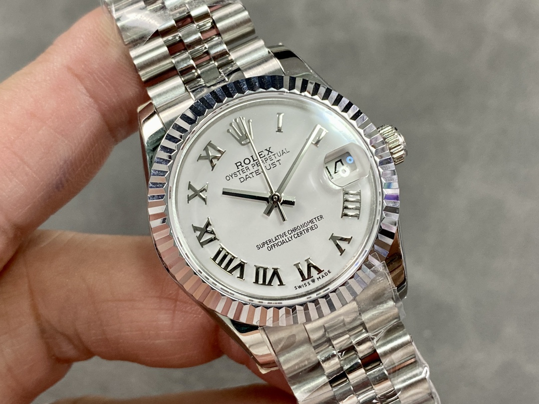 Replica Rolex Datejust 279174 Stainless Steel Silver Roman Numeral Dial 28mm Lady Watch - QualitySwissReplica