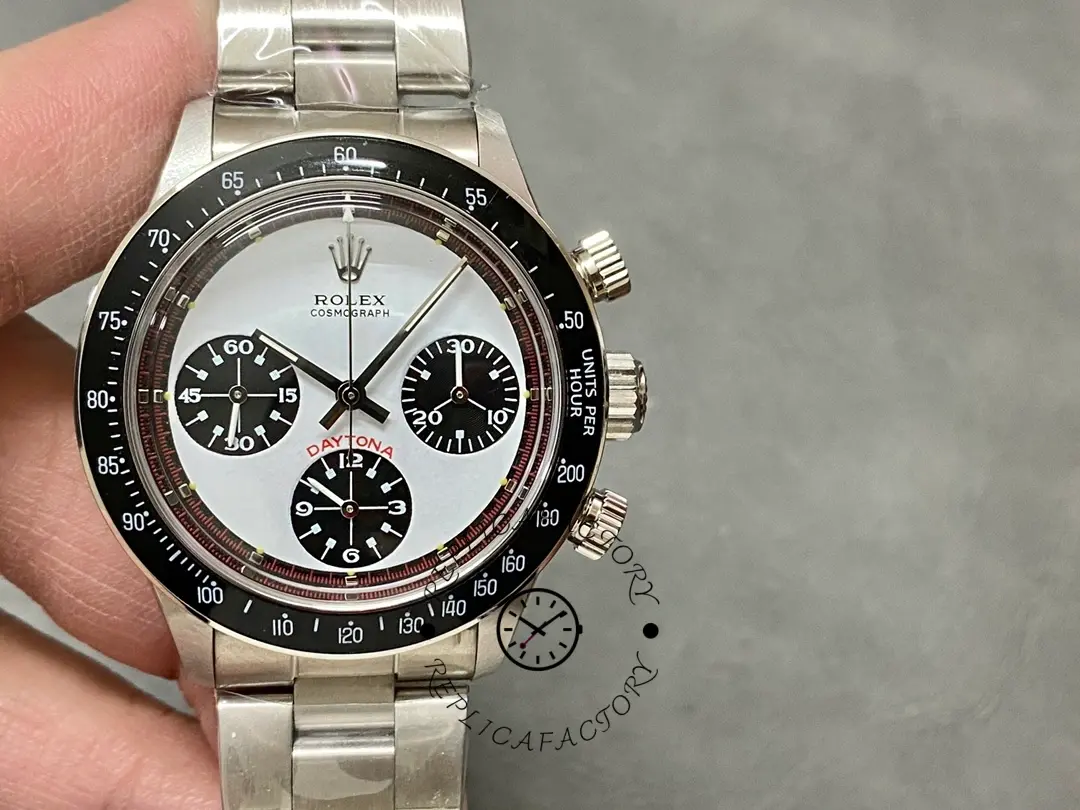Replica Rolex Daytona 6241 White Exotic Paul Newman Dial Mens Watch - QualitySwissReplica