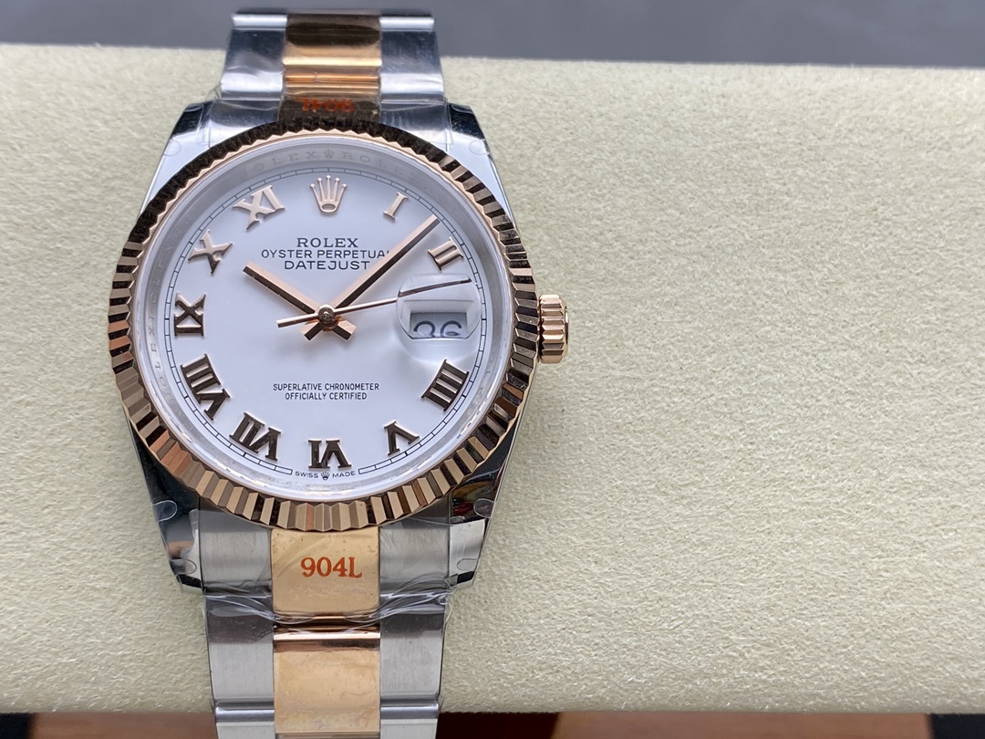 Replica Rolex Datejust 36 Oystersteel and Everose Gold m126231 0016 - QualitySwissReplica