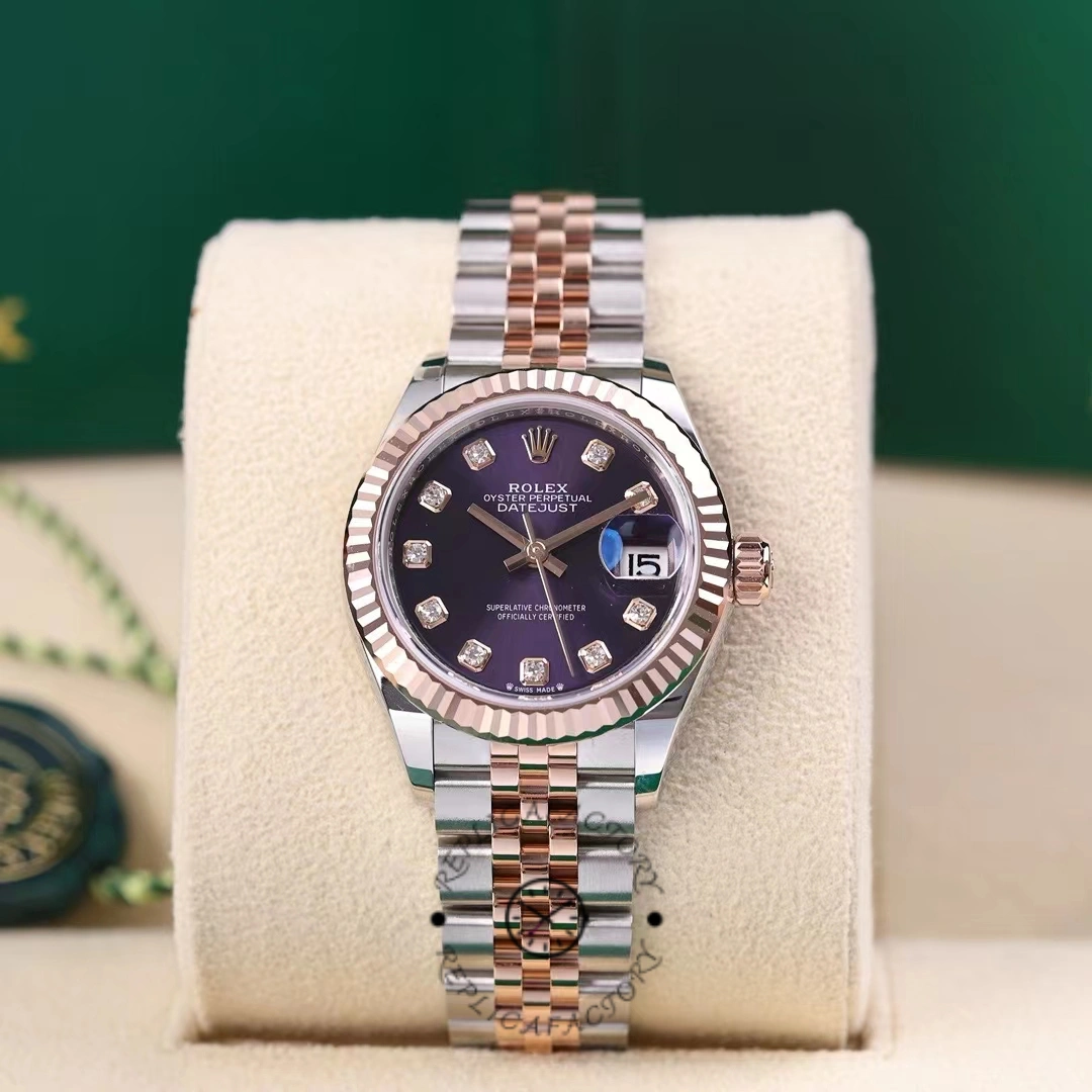 Replica Rolex Datejust 28 Oystersteel and Rose Gold m279171 0015 Lady Watch - QualitySwissReplica