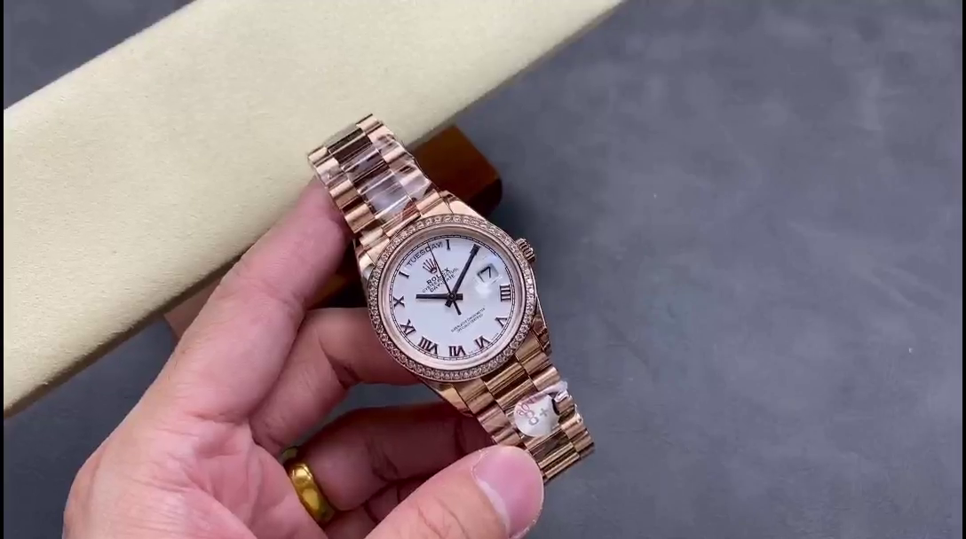 Replica Rolex Day-Date 128345RBR White Dial Everose Gold 36MM Unisex Watch - QualitySwissReplica