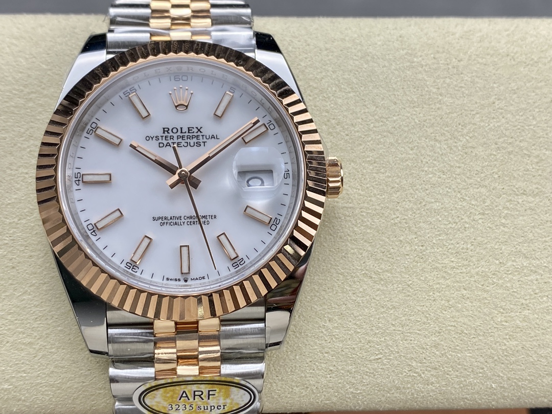 Replica Rolex Datejust Steel & Everose Gold White Dial M126231 0017 - QualitySwissReplica