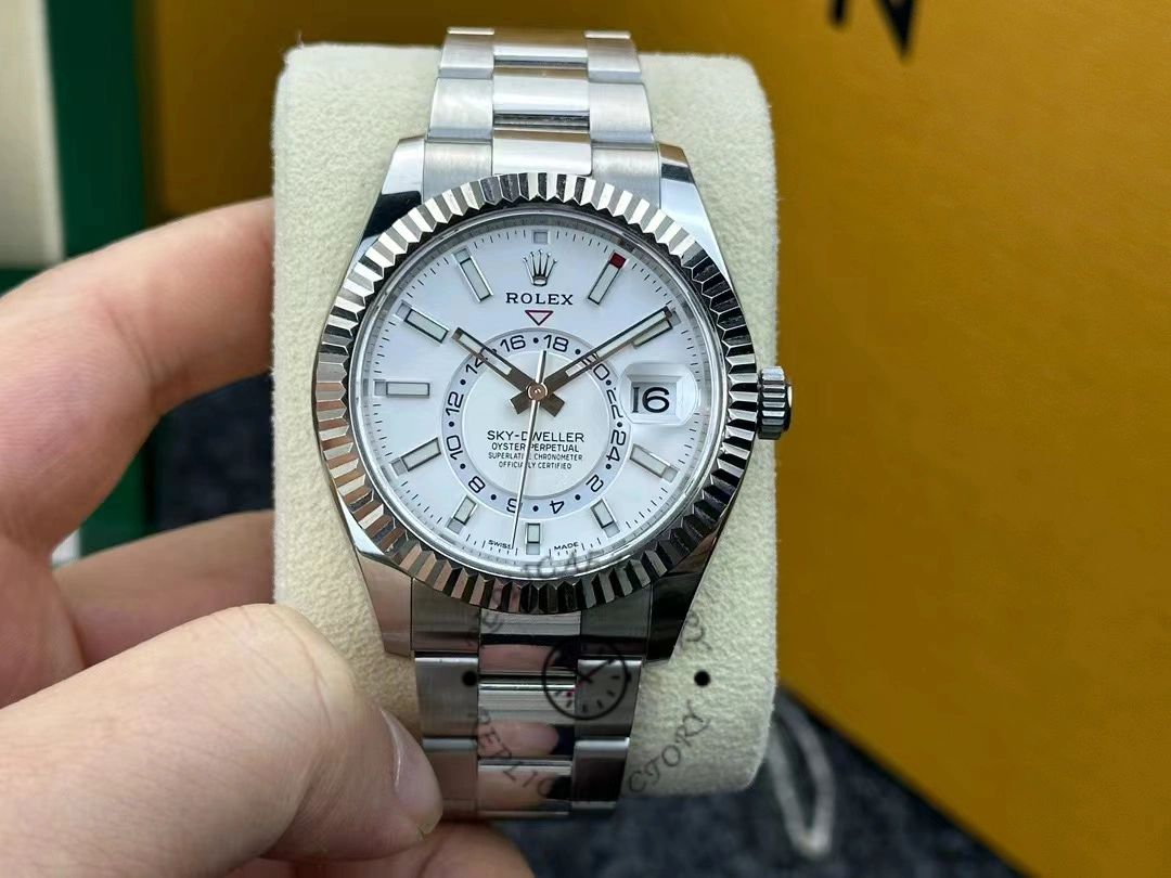 Replica Rolex Sky-Dweller 326934 Stainless Steel White Dial 42MM Watch - QualitySwissReplica