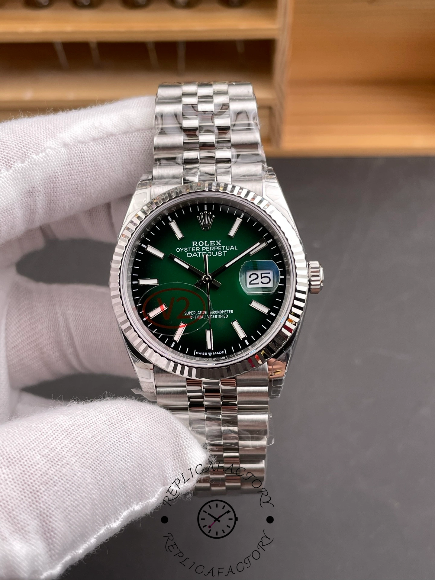 Replica Rolex Datejust 126334 41mm Green Gradient Dial 1:1 Clone 2026 - QualitySwissReplica