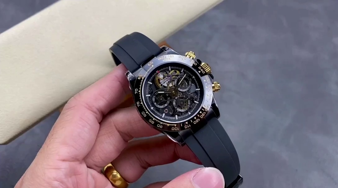 Replica Rolex Daytona Blaken Black 1:1 Mirror Skeleton Dial 40mm Men's Watch - QualitySwissReplica