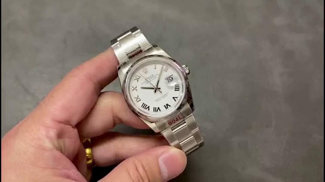 Replica Rolex Datejust m126200 0008 White Roman Dial Stainless Steel 36MM Unisex Watch - QualitySwissReplica