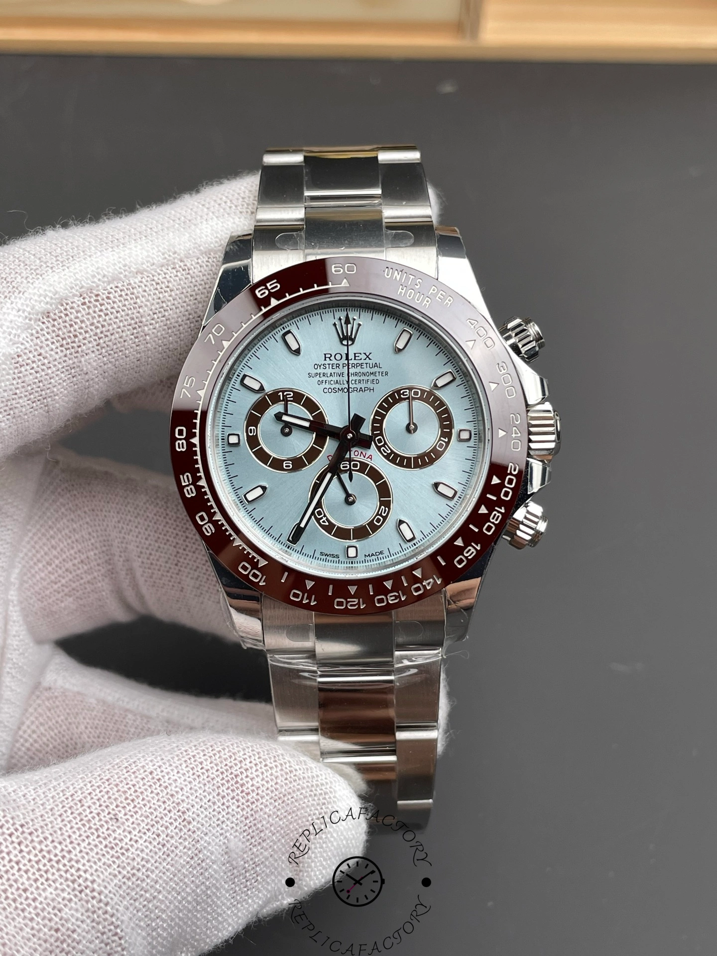 Replica Rolex Cosmograph Daytona 116506 0001 50th Anniversary Ice Blue Dial 40mm Mens Watch - QualitySwissReplica
