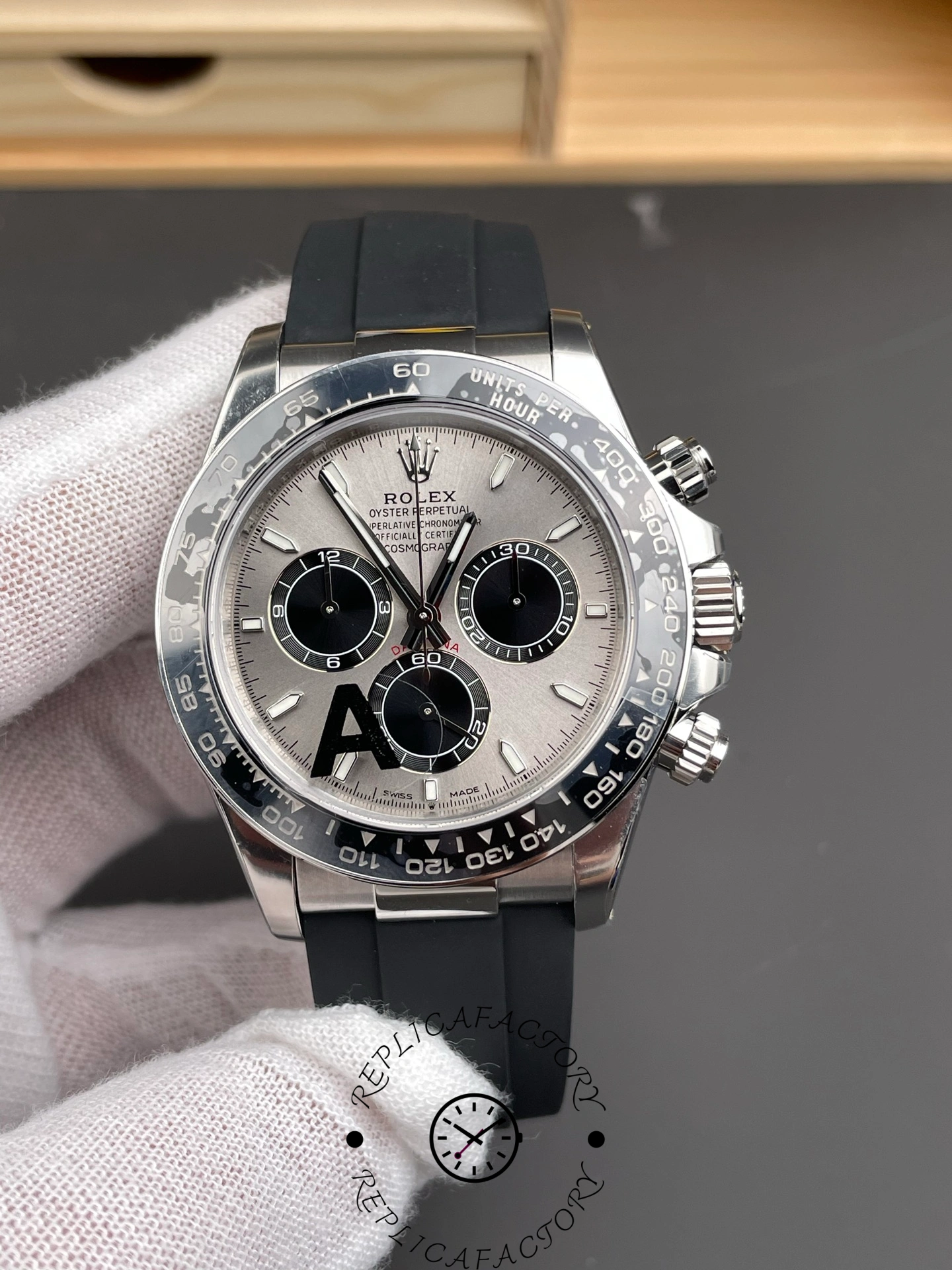 Replica Rolex Daytona 126519LN 0006 40mm Silver Ghost Dial White Gold Oysterflex - QualitySwissReplica