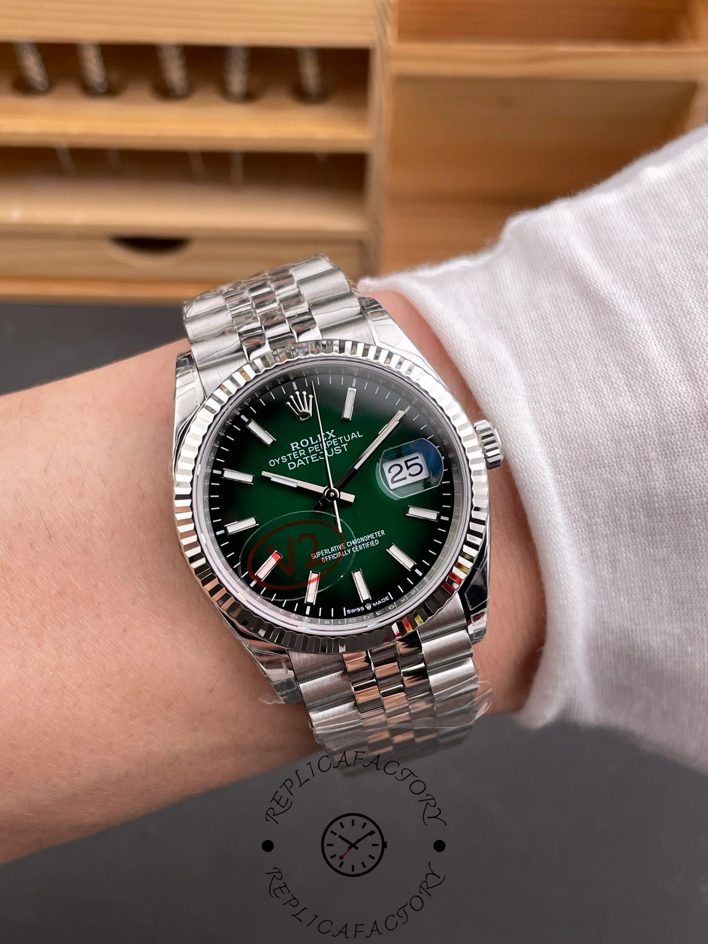 Replica Rolex Datejust 126334 41mm Green Gradient Dial 1:1 Clone 2026 - QualitySwissReplica