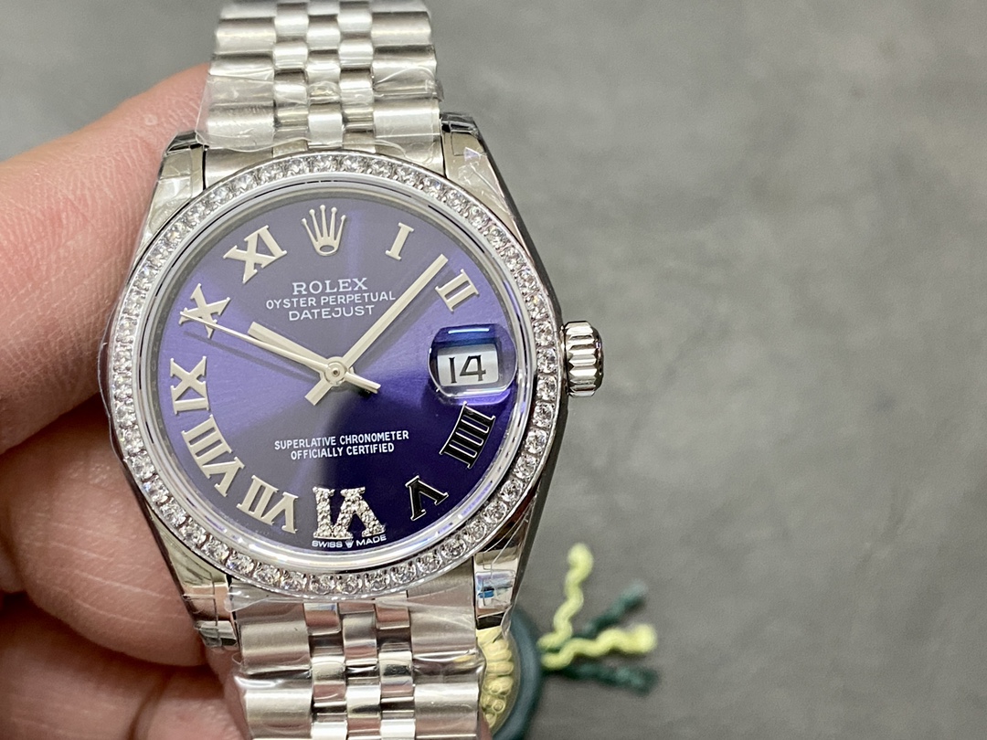 Replica Rolex Datejust 31mm Stainless Steel 278384RBR 0030 Aubergine VI Jubilee Women's Watch - QualitySwissReplica