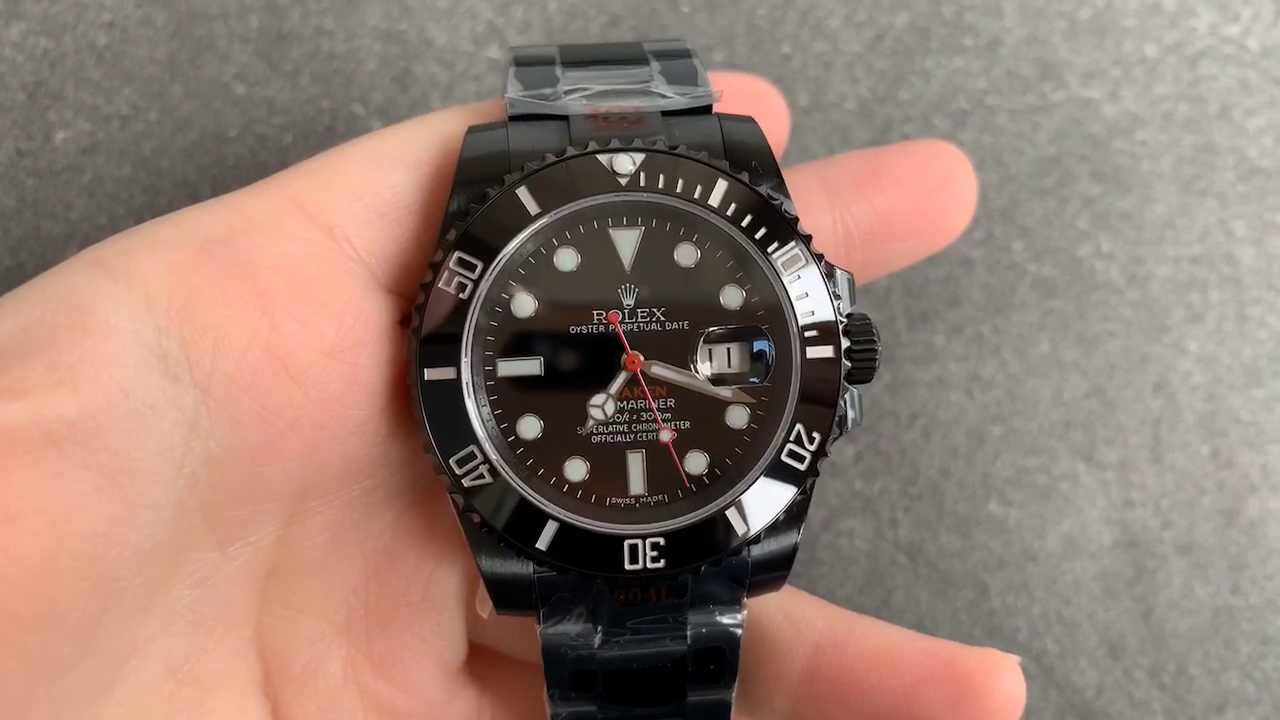 Replica Rolex Submariner Blaken Black PVD/DLC Coated Stainless Steel 40mm 116610LN - QualitySwissReplica