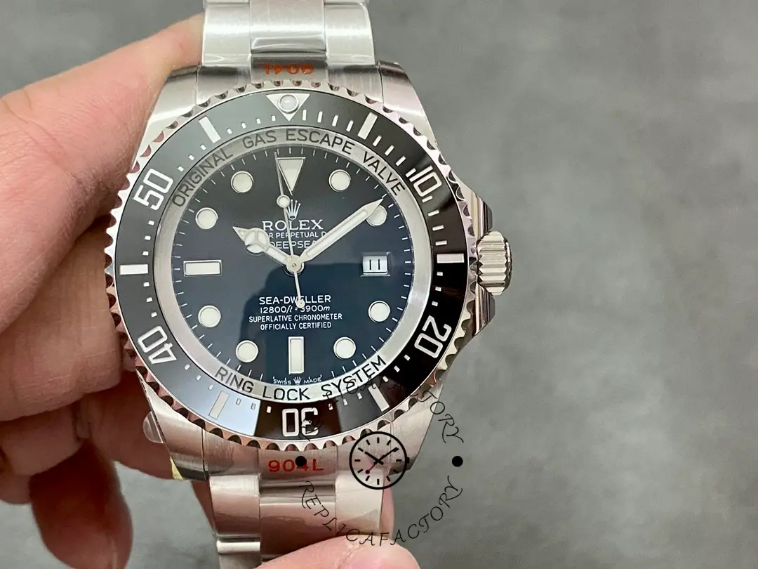 Replica Rolex Deepsea 126660 Black Dial Oyster Steel 44mm Mens watch - QualitySwissReplica