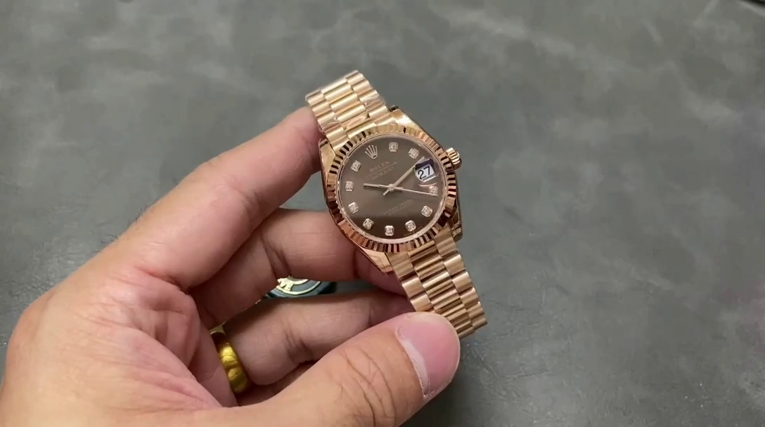 Replica Rolex Datejust 31mm Chocolate Dial Diamond Markers m278275 0010 Women's Watch - QualitySwissReplica