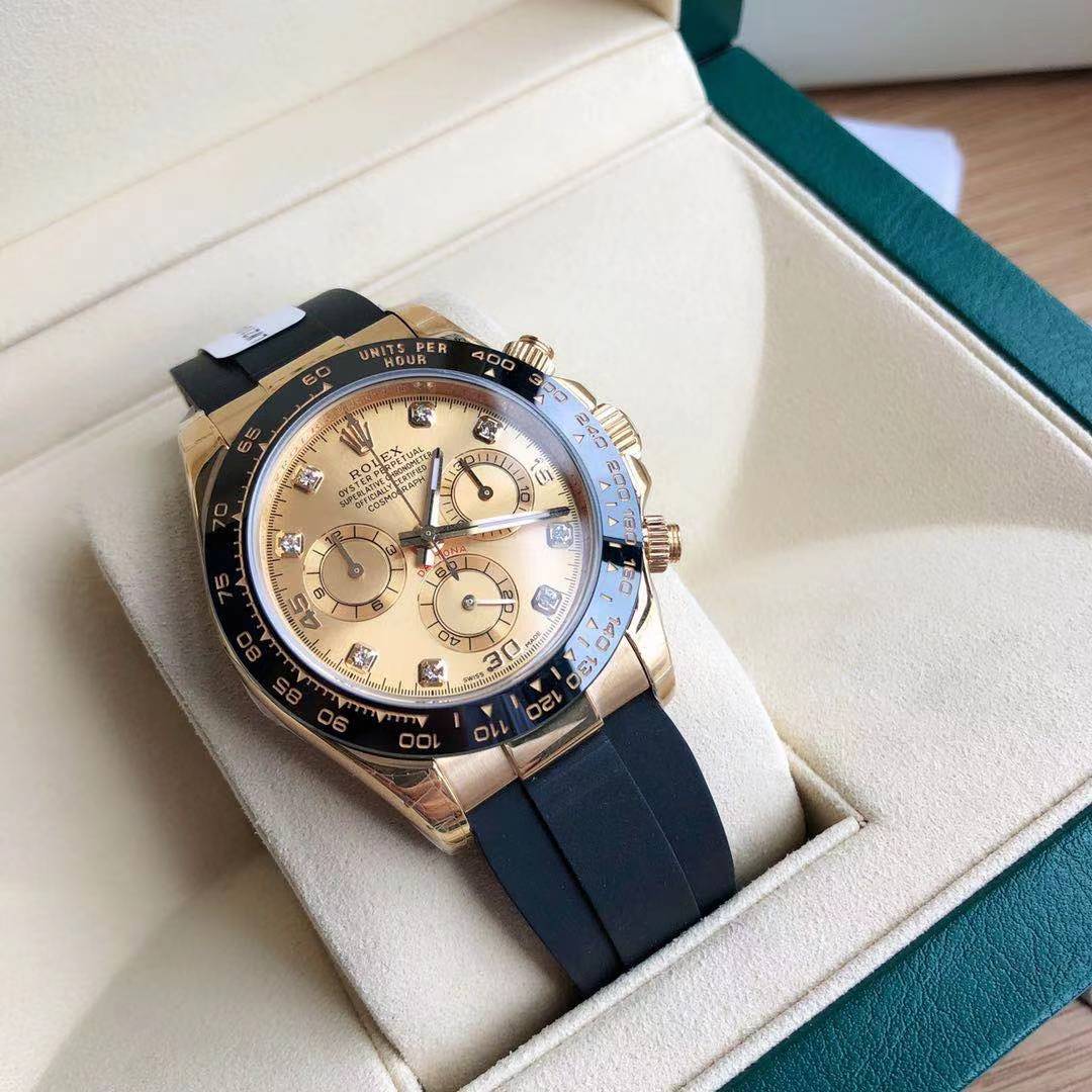 Replica Rolex Daytona 116518LN Diamond Champagne Dial 40mm Mens Watch - QualitySwissReplica