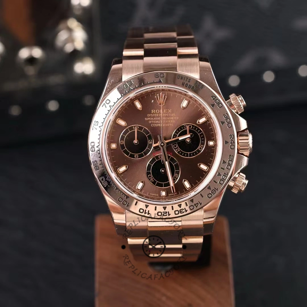 Replica Rolex Cosmograph Daytona 40mm Everose Chocolate Dial 116505 Men's Watch - QualitySwissReplica
