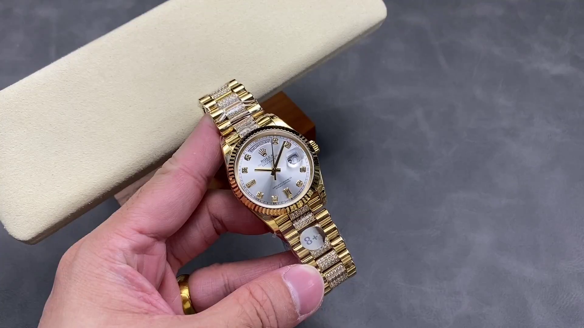 Replica Rolex Day-Date 36 Silver Dial Automatic Men's Watch 128238 - QualitySwissReplica