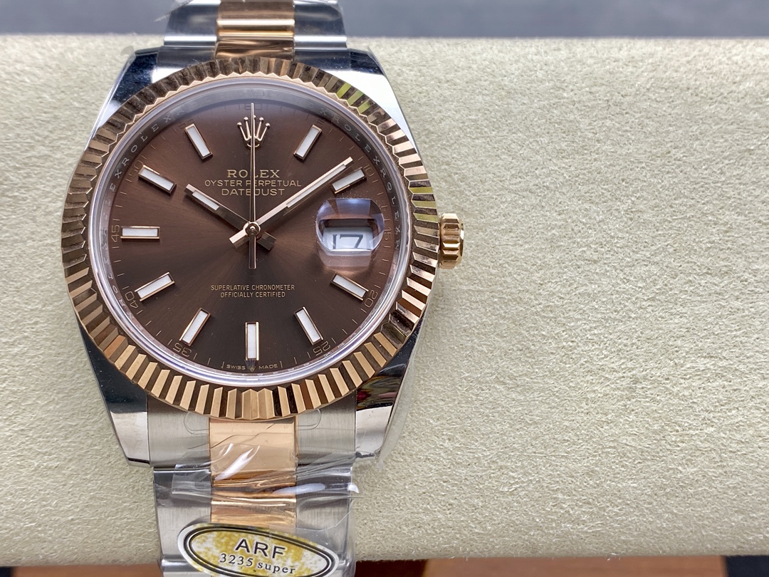 Replica Rolex Datejust 41 Everose Gold Automatic 126331 0001 Chocolate Men's Watch - QualitySwissReplica