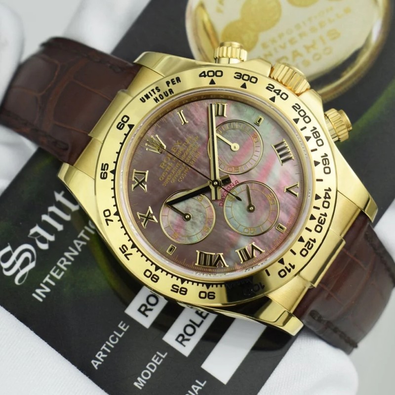 Replica Rolex Daytona 116518 Mother of Pearl Dial 40mm Mens Watch - QualitySwissReplica