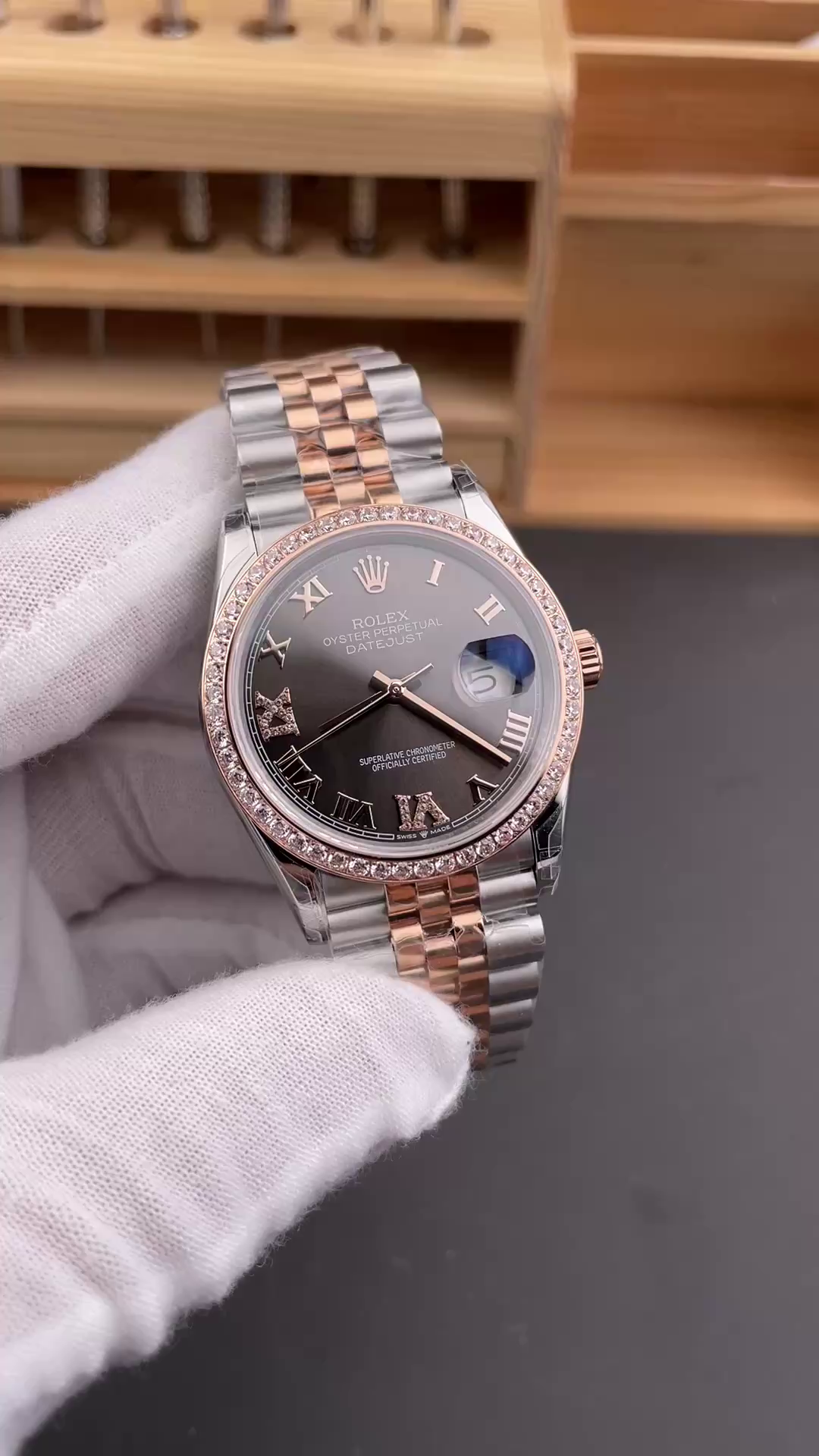 Replica Rolex Datejust 126281RBR-0011 36 Diamond Bezel Jubilee Strap - QualitySwissReplica