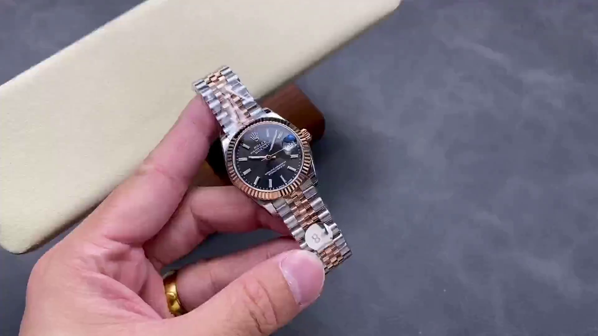 Replica Rolex Datejust 31 Two Tone Fluted Slate Jubilee 278271 0018 - QualitySwissReplica