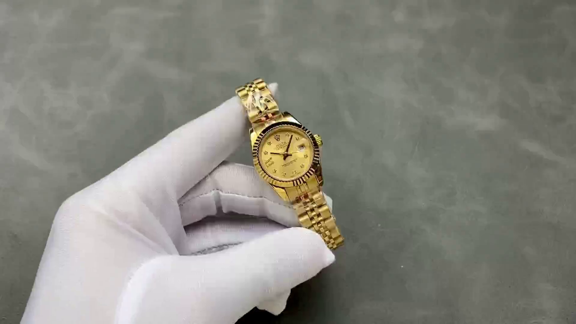 Replica Rolex Datejust 279178 Champagne Diamond Dial Fluted Bezel 28mm Lady Watch - QualitySwissReplica