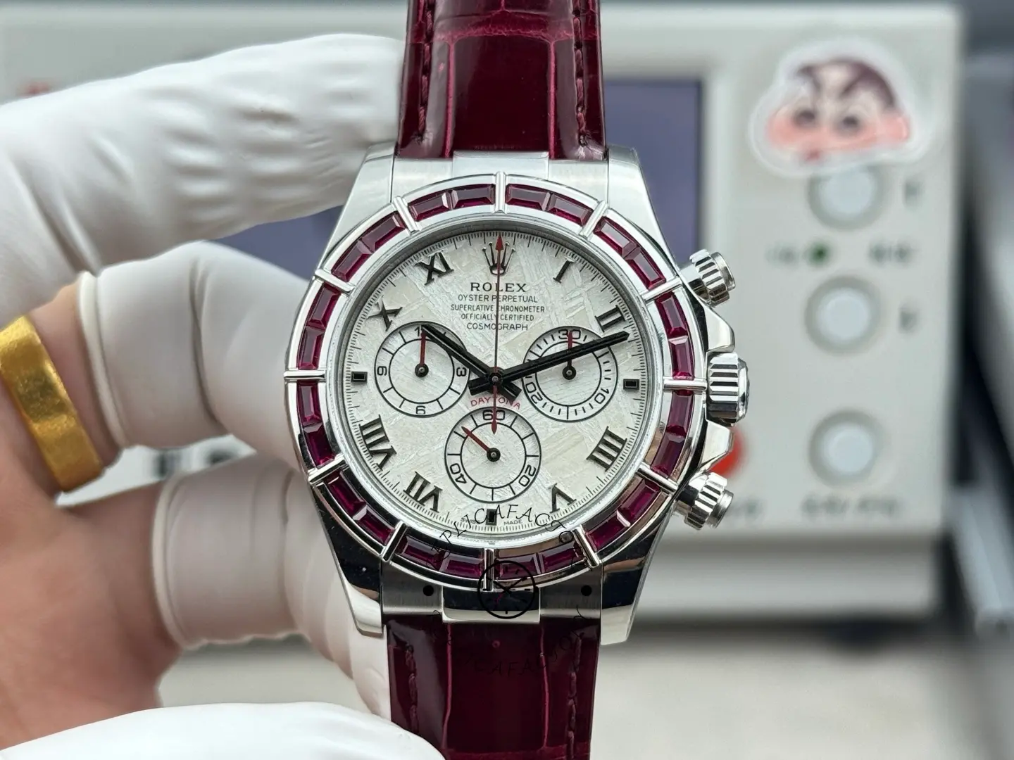 Replica Rolex Daytona 116589SALV Ruby-Set Bezel Meteorite Dial 40mm - QualitySwissReplica