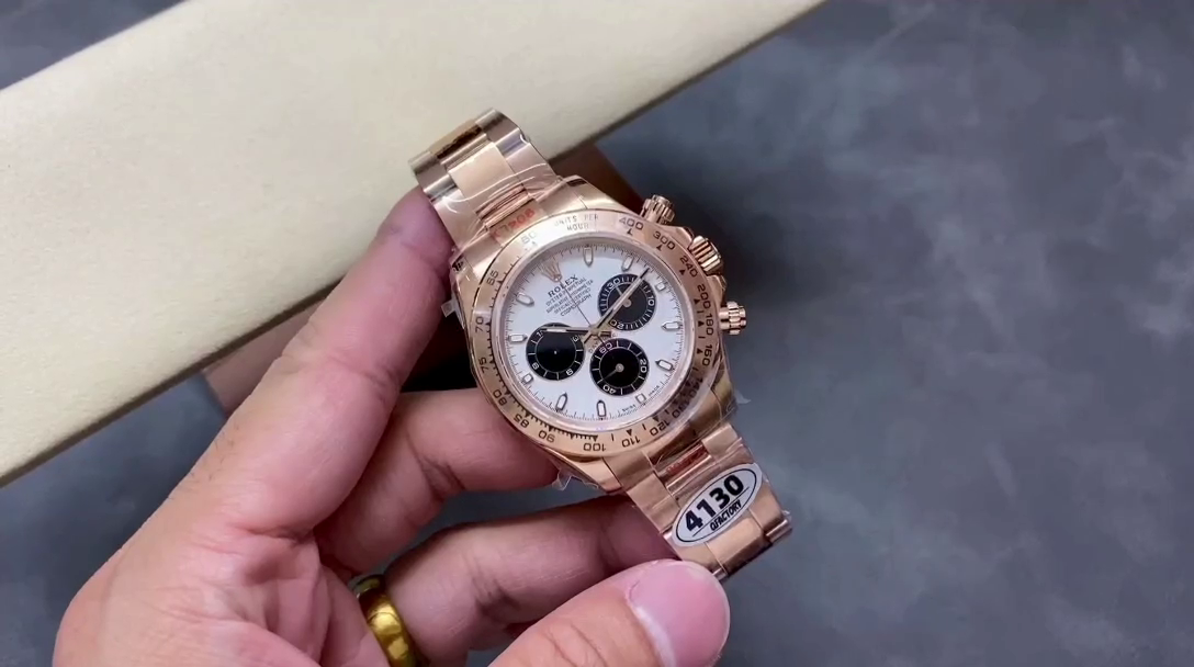 Replica Rolex Daytona m116505 Everose Gold Meteorite Grey Dial 40MM Mens Watch - QualitySwissReplica