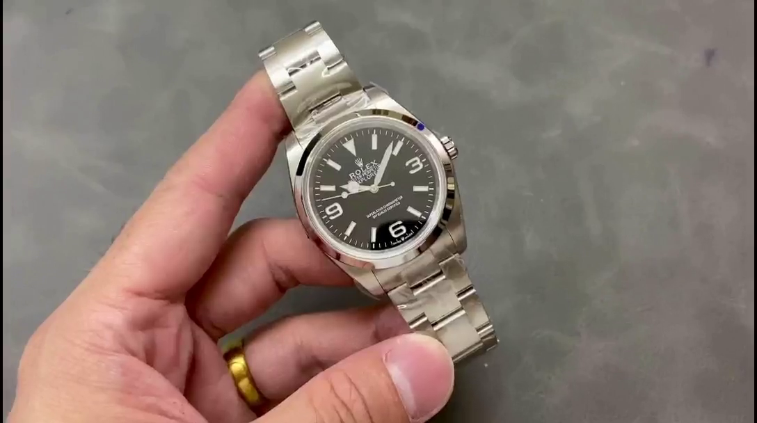 Replica Rolex Oyster Perpetual 177200 Black Arabic Dial Domed Bezel 31mm Lady Watch - QualitySwissReplica