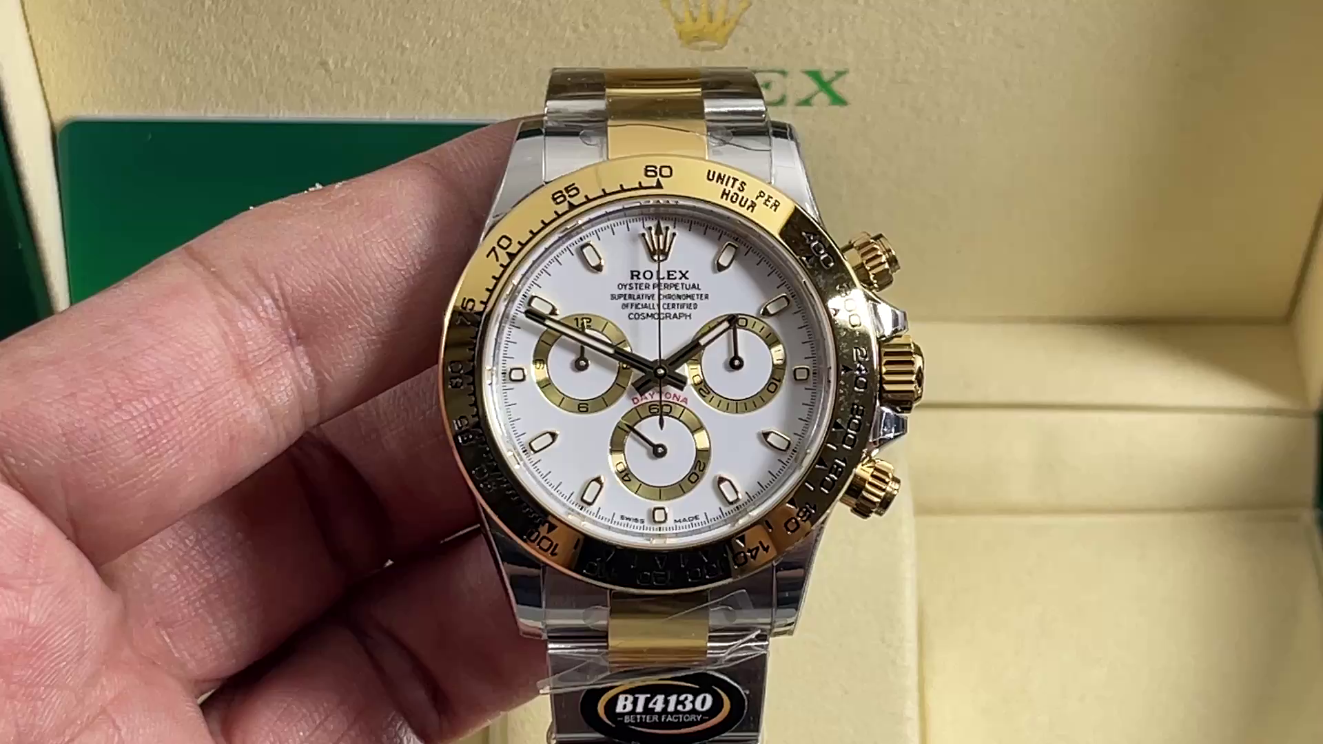 Replica Rolex Cosmograph Daytona 116503 White Index Dial 40MM Mens Watch - QualitySwissReplica