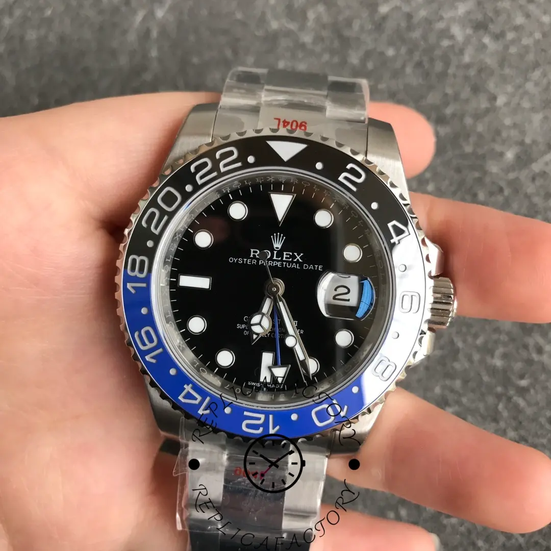 Replica Rolex GMT-Master II Batman 116710BLNR Black Dial 40mm Mens Watch - QualitySwissReplica