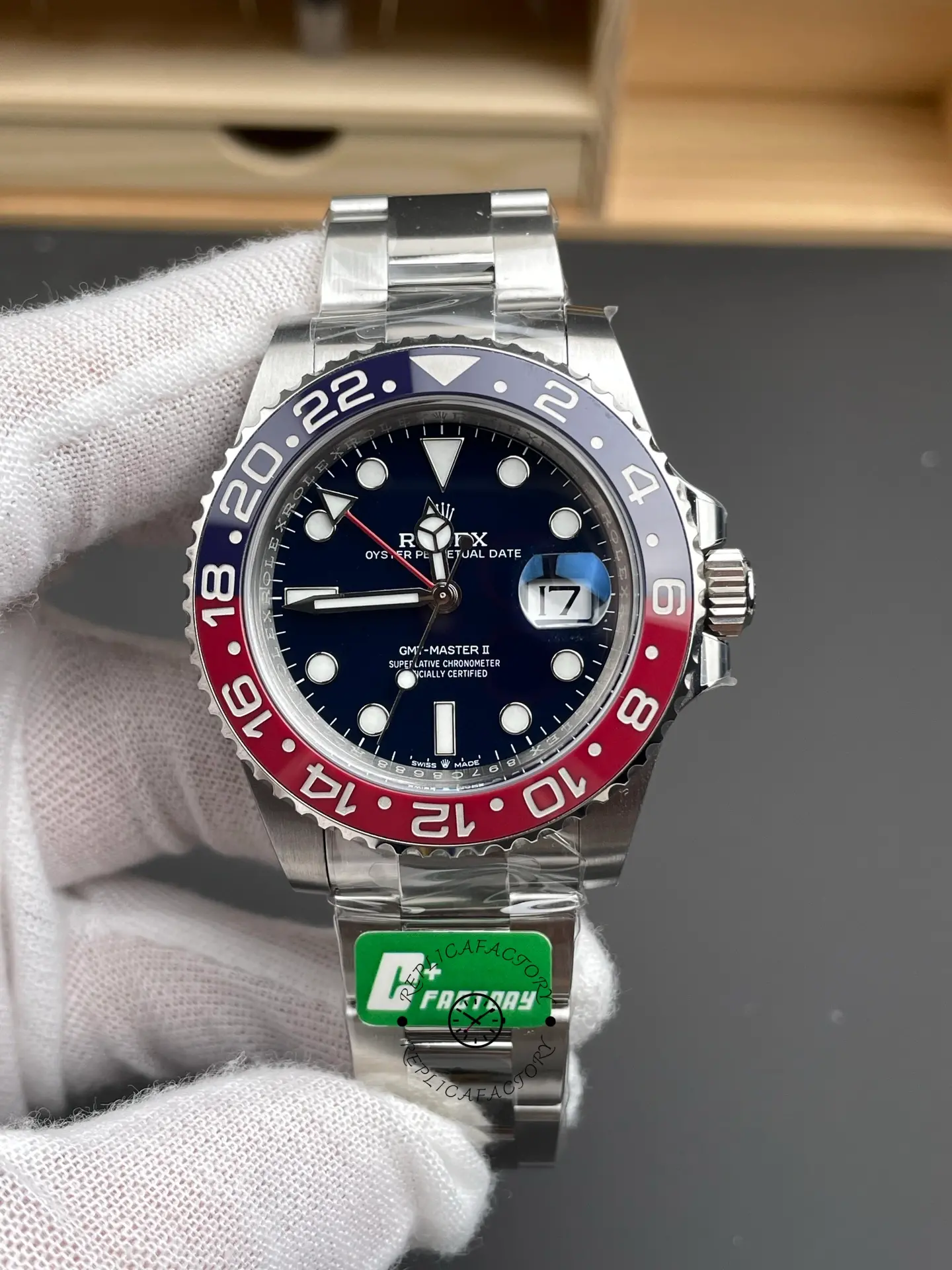 Replica Rolex GMT-Master II 126719BLRO White Gold Blue Dial 40mm Mens Watch - QualitySwissReplica