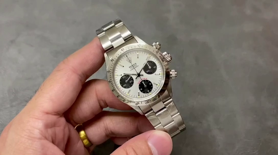 Replica Rolex Daytona 6239 Stainless steel bi-color black and silver LIMITED - QualitySwissReplica