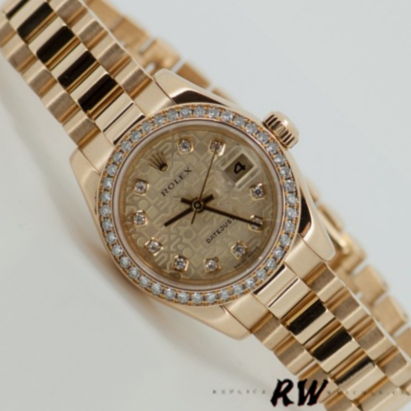 Replica Rolex Datejust 179138 Champagne Jubilee Dial 26MM Lady Watch - QualitySwissReplica