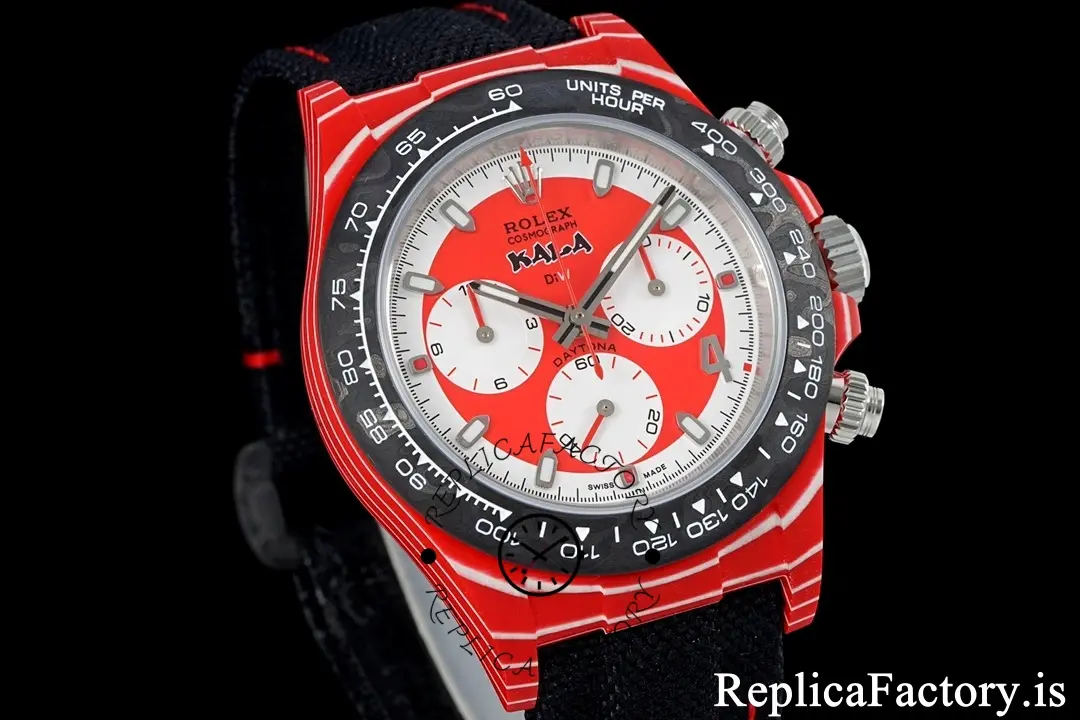 Replica Rolex Daytona Diw x Kakha Kaladze Customised Oyster Red Quartz Carbon Fiber 40mm - QualitySwissReplica