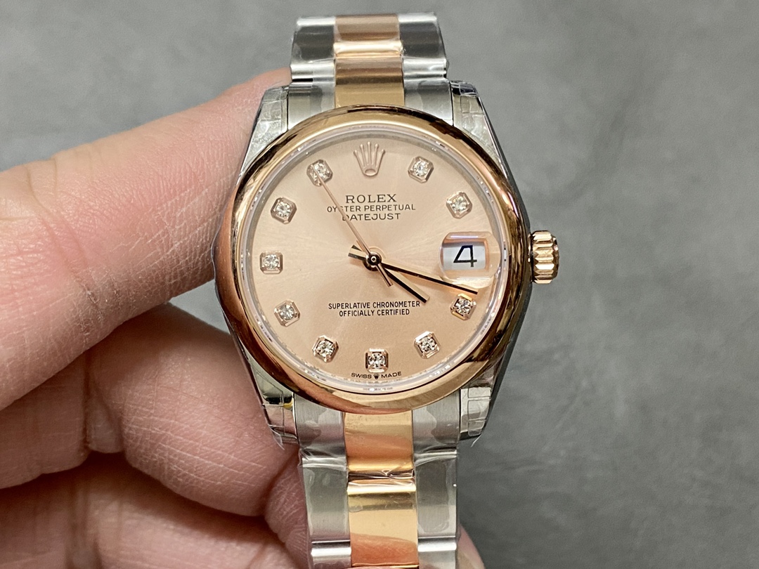 Replica Rolex Datejust 31 Everose Gold Rose Diamond Dial M278241 0023 Women's Watch - QualitySwissReplica