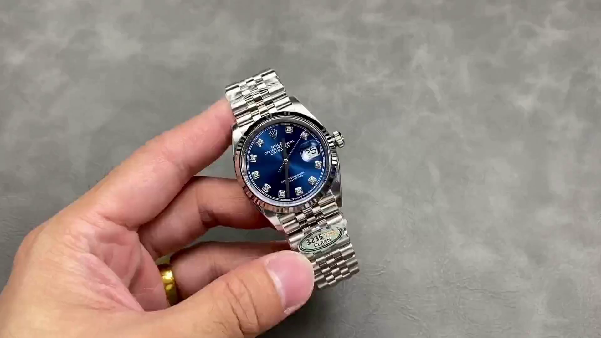 Replica Rolex Datejust 126234 Blue Diamond Dial 36MM Unisex Watch - QualitySwissReplica