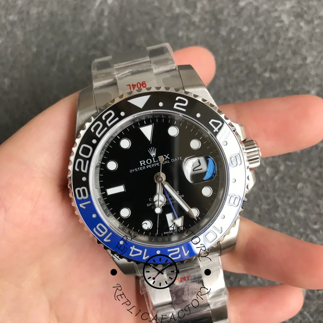 Replica Rolex GMT-Master II Batman 116710BLNR Black Dial 40mm Mens Watch - QualitySwissReplica