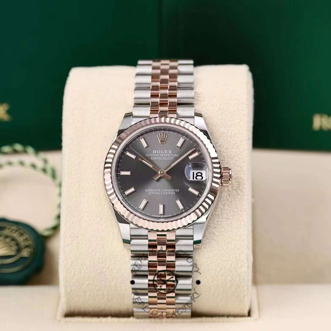 Replica Rolex Datejust 31 Two Tone Fluted Slate Jubilee 278271 0018 - QualitySwissReplica